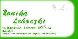 monika lehoczki business card